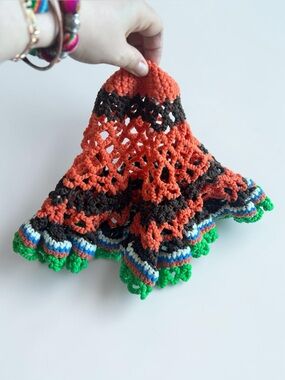 Vintage Crochet Lampshade Cover Handmade Boho Light Shade